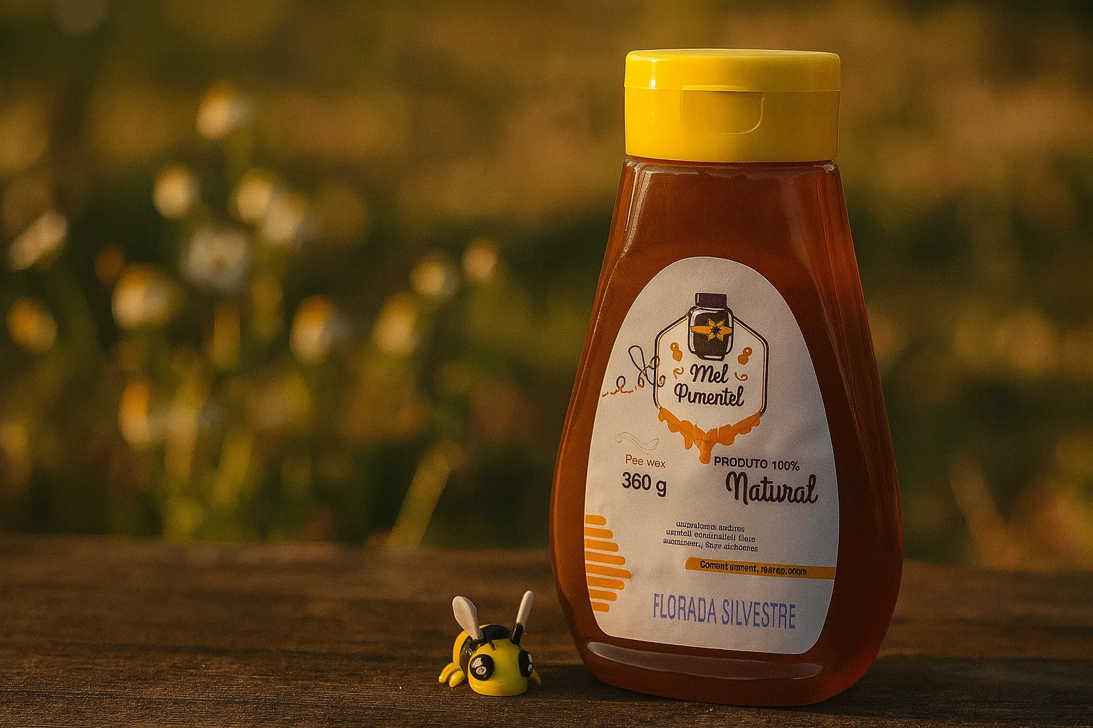 Mel Florada Silvestre Bisnaga 360g Apiário Mel Pimentel