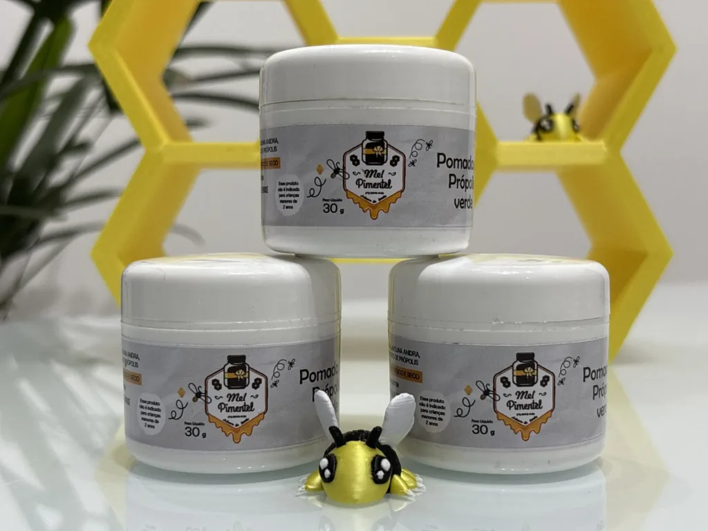 Pomada Própolis Verde Pote 30g Apiário Mel Pimentel