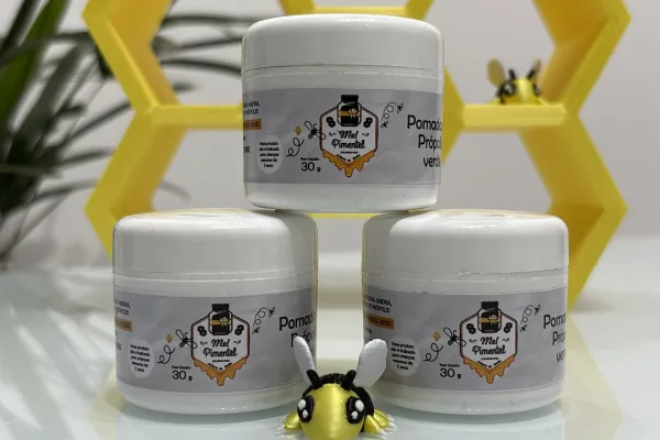 Pomada Própolis Verde Pote 30g Apiário Mel Pimentel